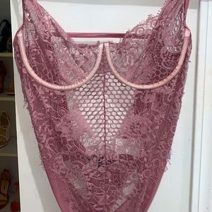 Pink Lace body suit